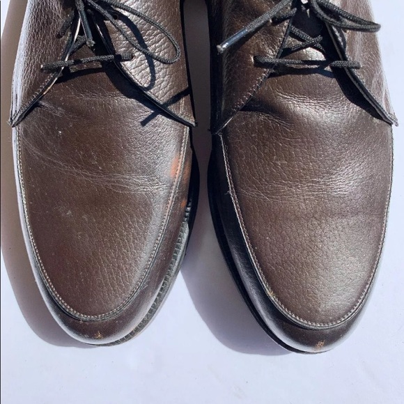 VINTAGE FREEMAN 10 1/2 D MEN'S LEATHER BROWN CUSH - Picture 2 of 4